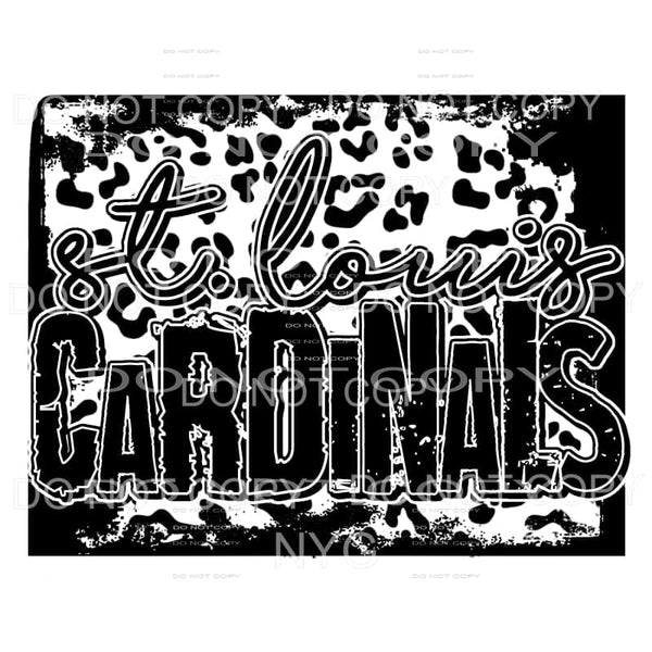 St Louis Cardinals Baseball Black Leopard Sublimation 