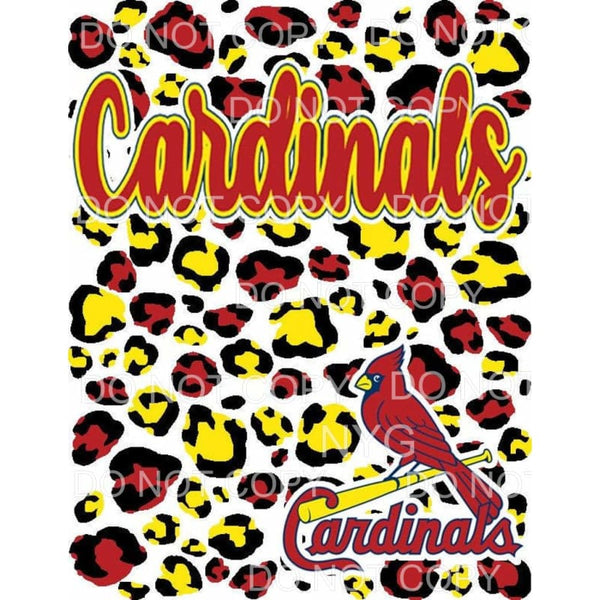 St Louis Cardinals Baseball Red Yellow Leopard Background 