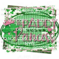 St Paddy Princess pink crown Sublimation transfers Heat Transfer