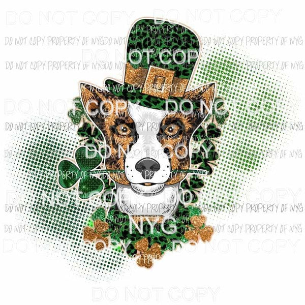 St Patricks Day Dog #1 Sublimation transfers Heat Transfer