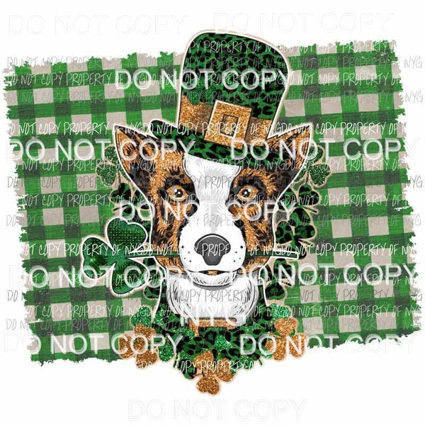 St Patricks Day Dog #2 Sublimation transfers Heat Transfer