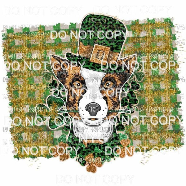 St Patricks Day Dog #3 Sublimation transfers Heat Transfer