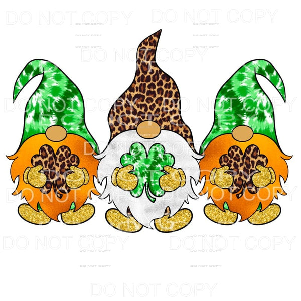 St Patrick’s Day Gnomes Tie Dye Leopard #2 Sublimation 