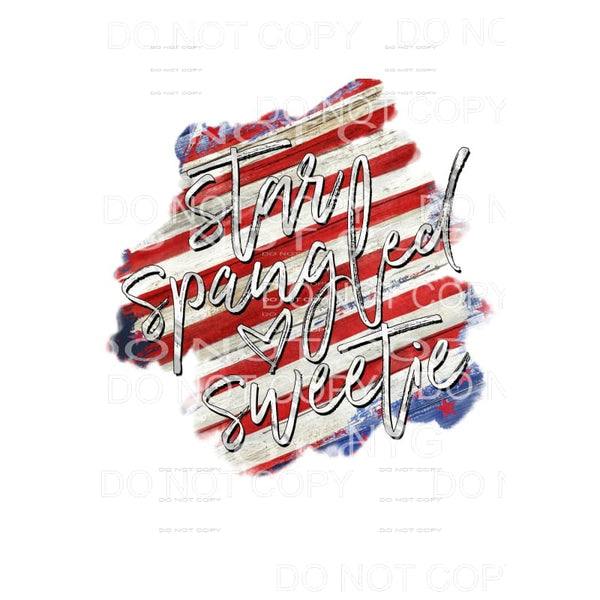 Star Spangled Sweetie Distressed Sublimation transfers - 
