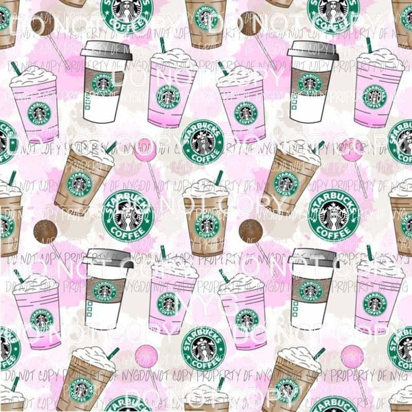 Starbucks Drinks Cake Pops Sheet Sublimation transfers 13 x 9 inches Heat Transfer