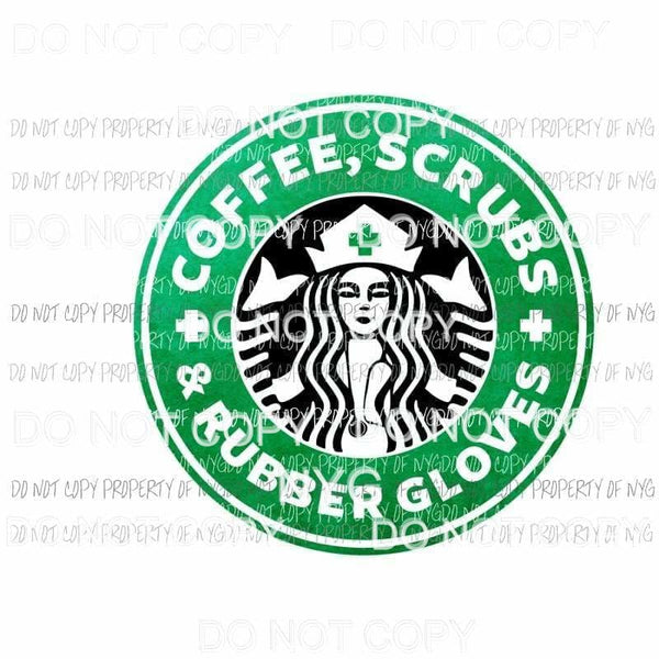 Starbucks Nurse #1 green Sublimation transfers Heat Transfer
