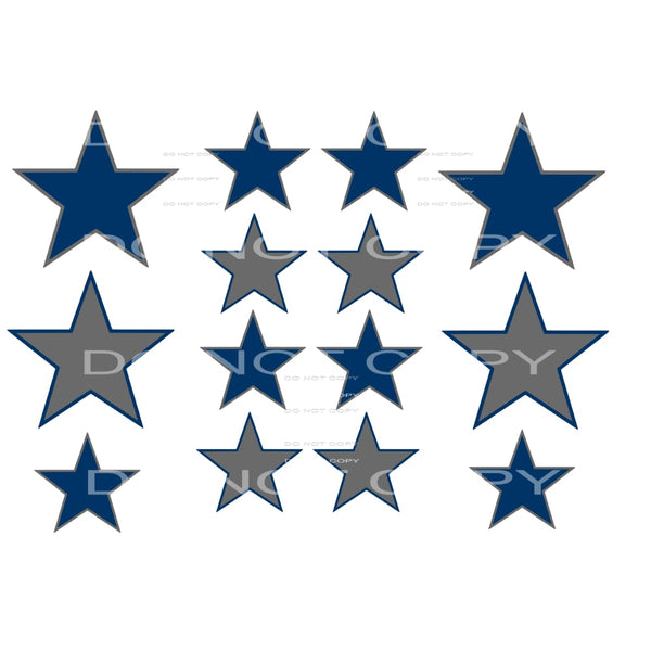 stars for game day sleeve blue # 8117 Sublimation transfers