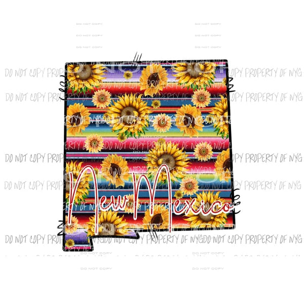 State All states in drop down menu Sunflower and serape sublimation transfer state Heat Transfer
