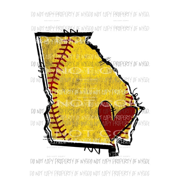 State SOFTBALL All states in drop down menu sublimation transfer state Heat Transfer