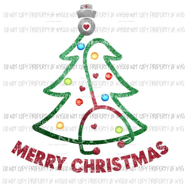 Stethoscope Tree nurse - christmas Sublimation transfers Heat Transfer