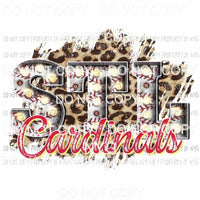 STL Cardinals baseball marquee St Louis leopard Sublimation transfers Heat Transfer