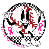 strike out cancer baseball #8352 Sublimation transfers - 