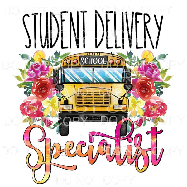 Student Delivery Specialist School Bus Driver Floral 
