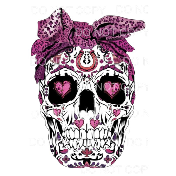 sugar skull heart # 8525 Sublimation transfers - Heat 