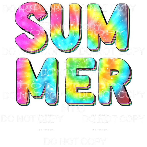 Summer Bright Colors Tie Dye Sublimation transfers - Heat 