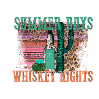 summer days and whiskey nights #4227 Sublimation transfers -