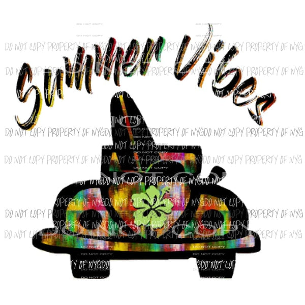 Summer vibes car Sublimation transfers Heat Transfer