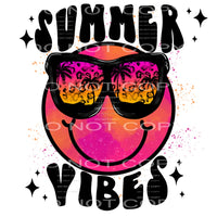 summer vibes smile #6384 Sublimation transfers - Heat 