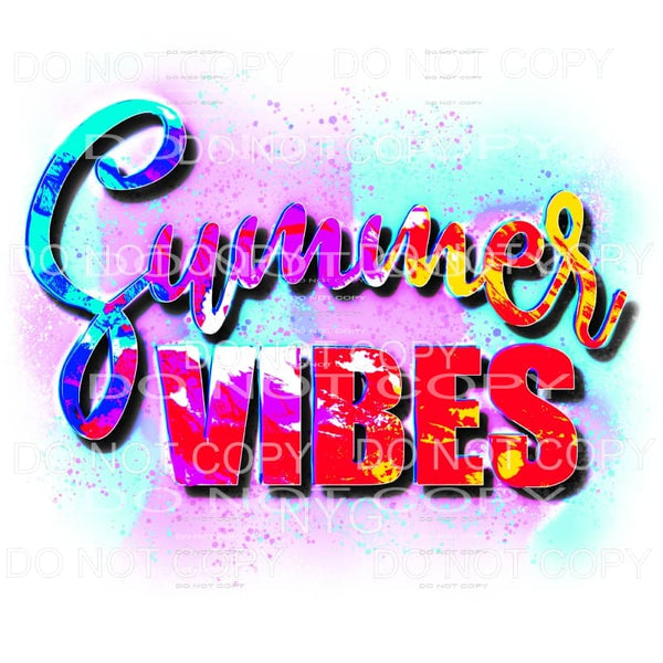 Summer Vibes Splatter Sublimation transfers - Heat Transfer