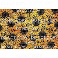 Sunflower Background Sheet #1 Sublimation transfers 13 x 9 inches Heat Transfer