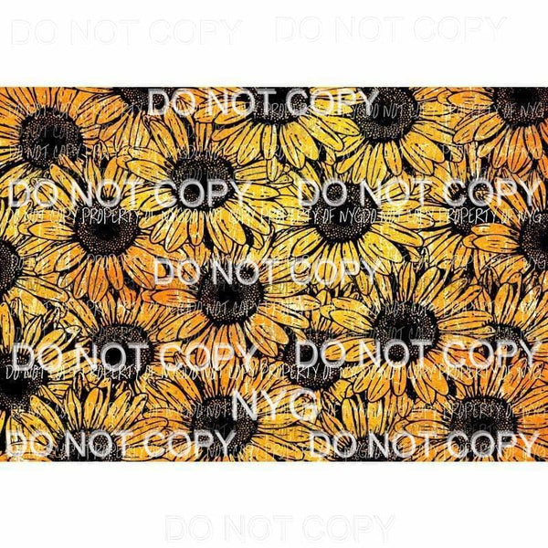 Sunflower Background Sheet #1 Sublimation transfers 13 x 9 inches Heat Transfer
