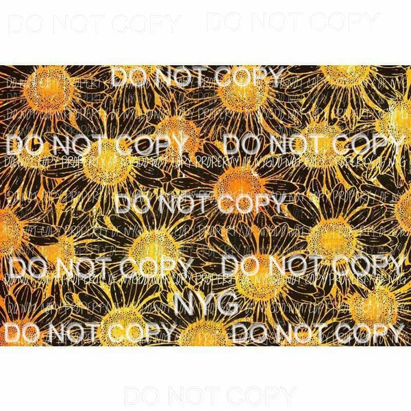 Sunflower Background Sheet #2 Sublimation transfers 13 x 9 inches Heat Transfer