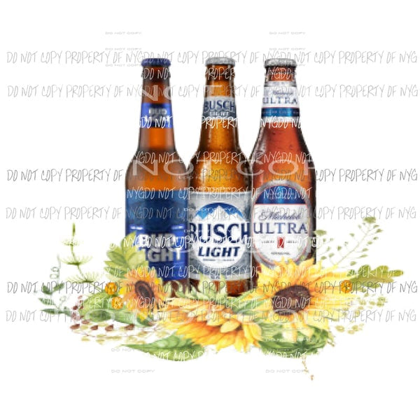 Sunflower Beer Sublimation transfers Heat Transfer