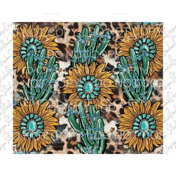 sunflower cactus leopard sheet # 5 1.00 Sublimation 