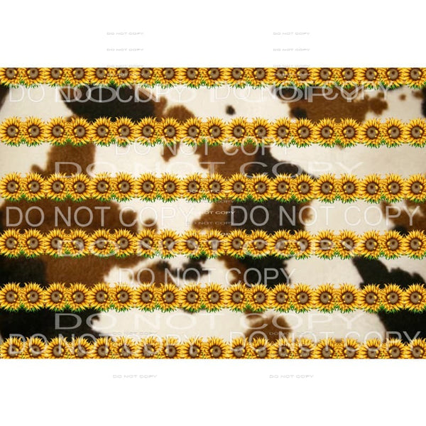 Sunflower Cowhide Sheet #2 Sublimation transfers - Heat 