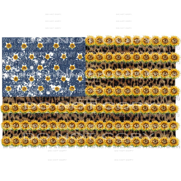Sunflower Flag 1 Sublimation transfers Heat Transfer