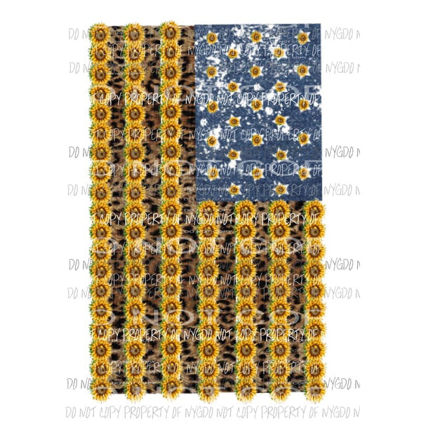 Sunflower Flag 2 Sublimation transfers Heat Transfer