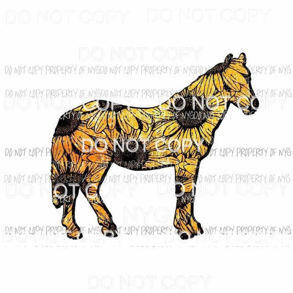 Sunflower Horse Sublimation transfers Heat Transfer