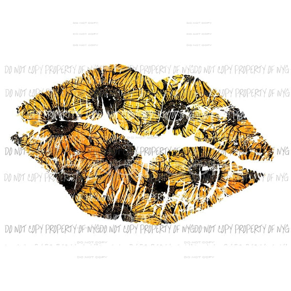 Sunflower Lips #1 Sublimation transfers Heat Transfer