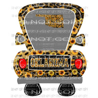 Sunflower Oklahoma Truck Sublimation transfers Heat Transfer