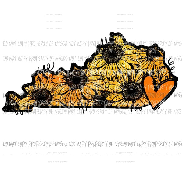 SUNFLOWER States All states in drop down menu sublimation transfer state Heat Transfer