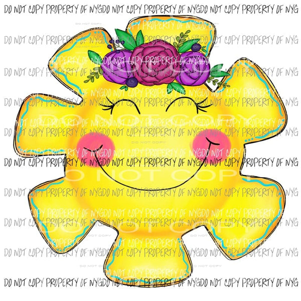 Sunshine Flower Crown Sublimation transfers Heat Transfer