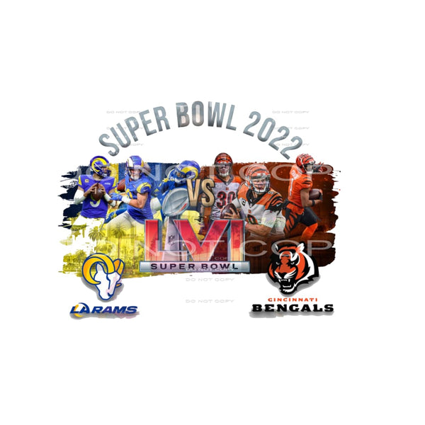 Super bowl Bengals rams 2022 # 0004 Sublimation transfers - 