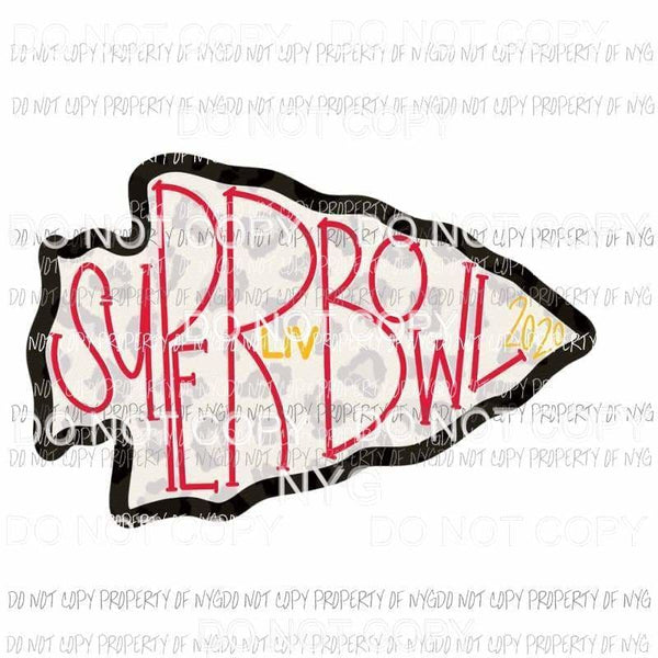 Superbowl Arrowhead LIV Chiefs 2020 Kansas City leopard Sublimation transfers Heat Transfer