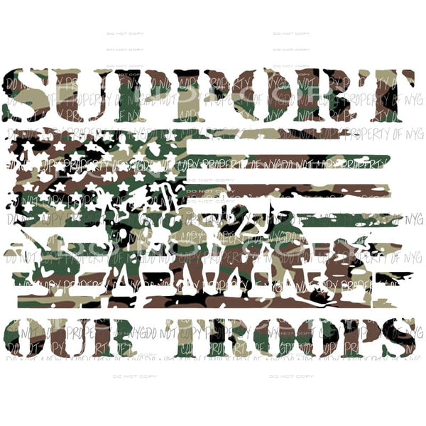 Support Our Troops #1 camoflage Sublimation transfers Heat Transfer