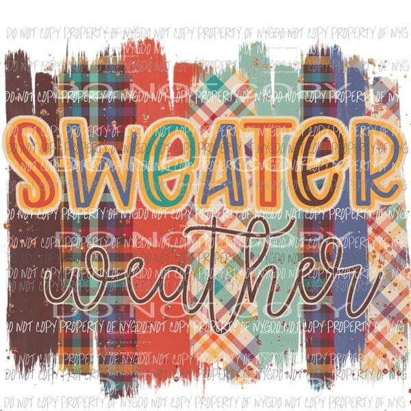Sweater Weather multi print brush strokes Sublimation transfers Heat Transfer