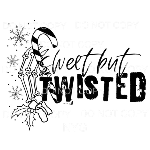Sweet But Twisted Candy Canes Skeleton Bones Holly 