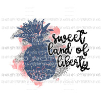 Sweet Land Of Liberty pineapple leopard Sublimation transfers Heat Transfer