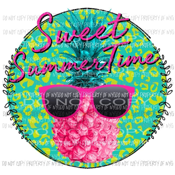 Sweet Summertime Pineapple Sublimation transfers Heat Transfer