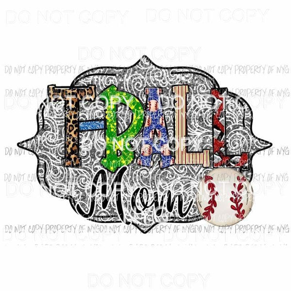T ball mom framed Sublimation transfers Heat Transfer