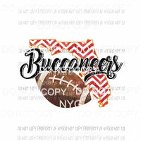 Tampa Bay Buccaneers football chevron state Sublimation transfers Heat Transfer