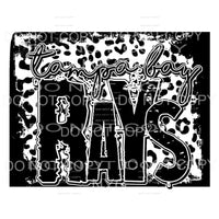 Tampa Bay Rays Baseball Black Leopard Sublimation transfers 
