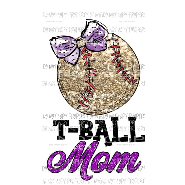 TBall Mom Bow Sublimation transfers Heat Transfer