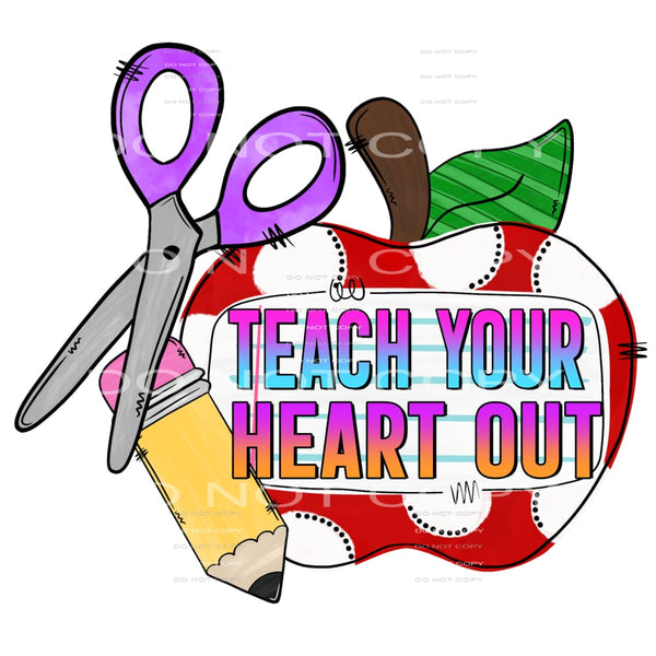 teach your heart out #6818 Sublimation transfers - Heat 