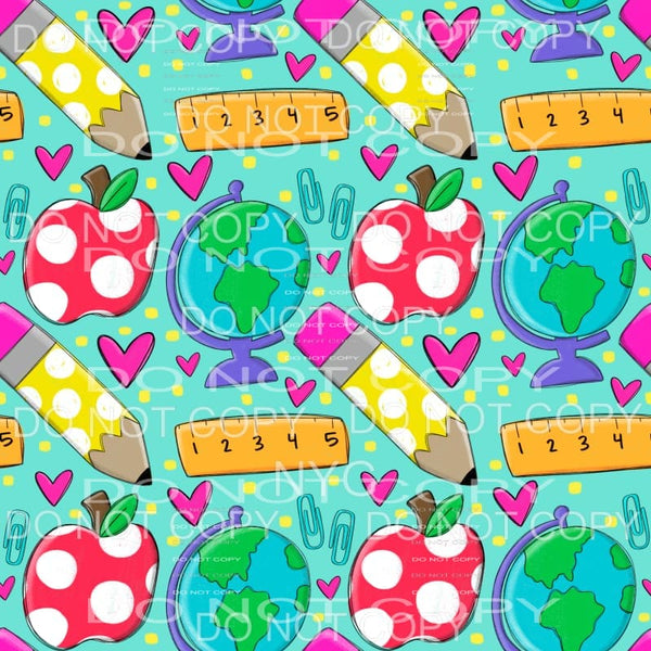 Teacher Seamless Pattern Sheet Sublimation transfers - Heat 