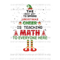 Teaching Math Holiday Cheer Sublimation transfers Heat Transfer